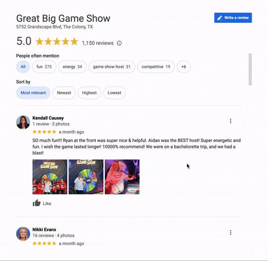 Great Big Game Show Reviews